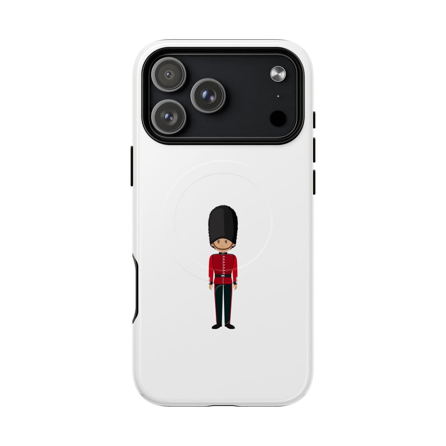 Guard Themed Magnetic Phone Case, Cute Soldier Design, Gift for Kids, Unique Gadget Accessory, Fun Phone Cover