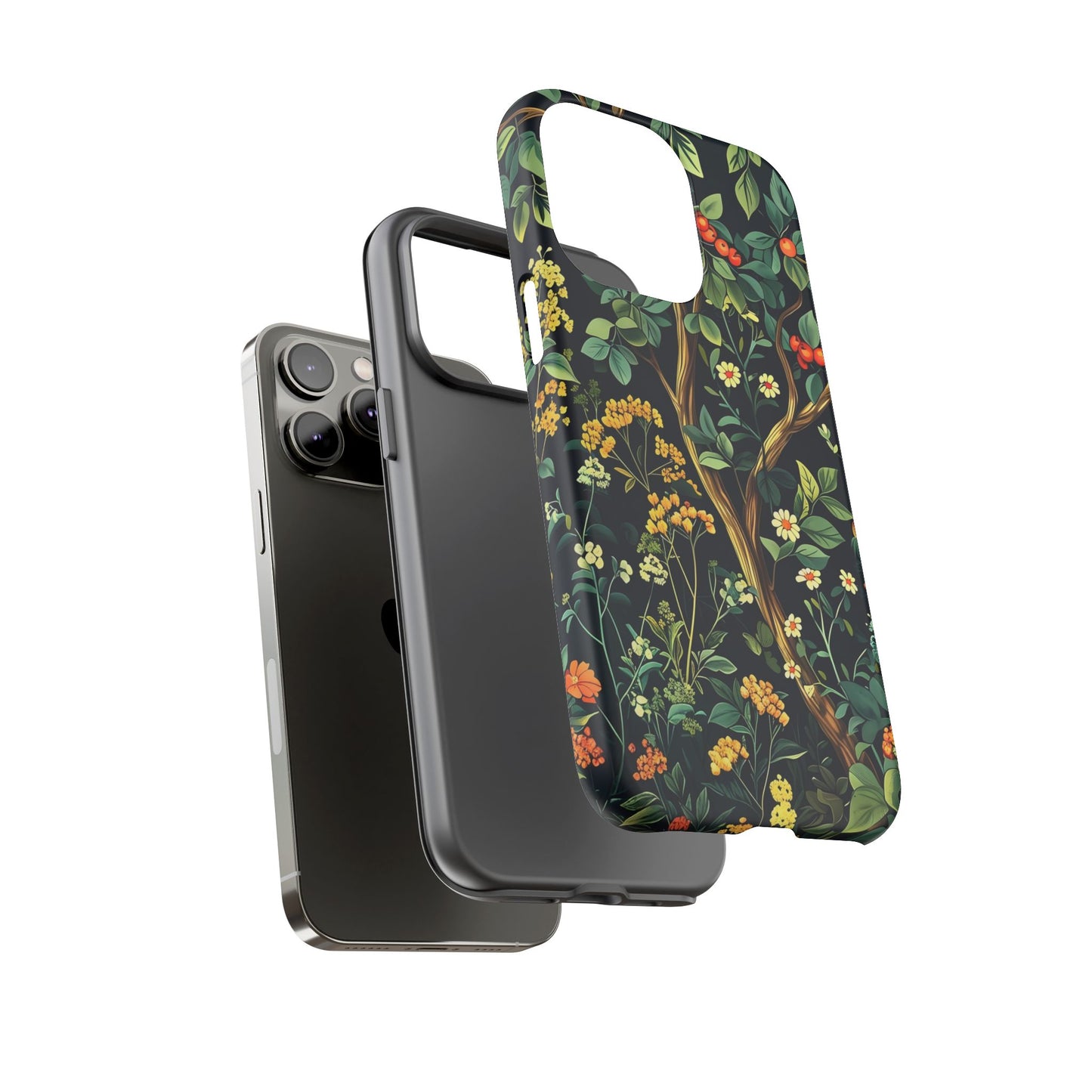 Floral iPhone Case, Nature Inspired Tough Case, Botanical Phone Cover, Eco-Friendly Gift, Unique Floral Design