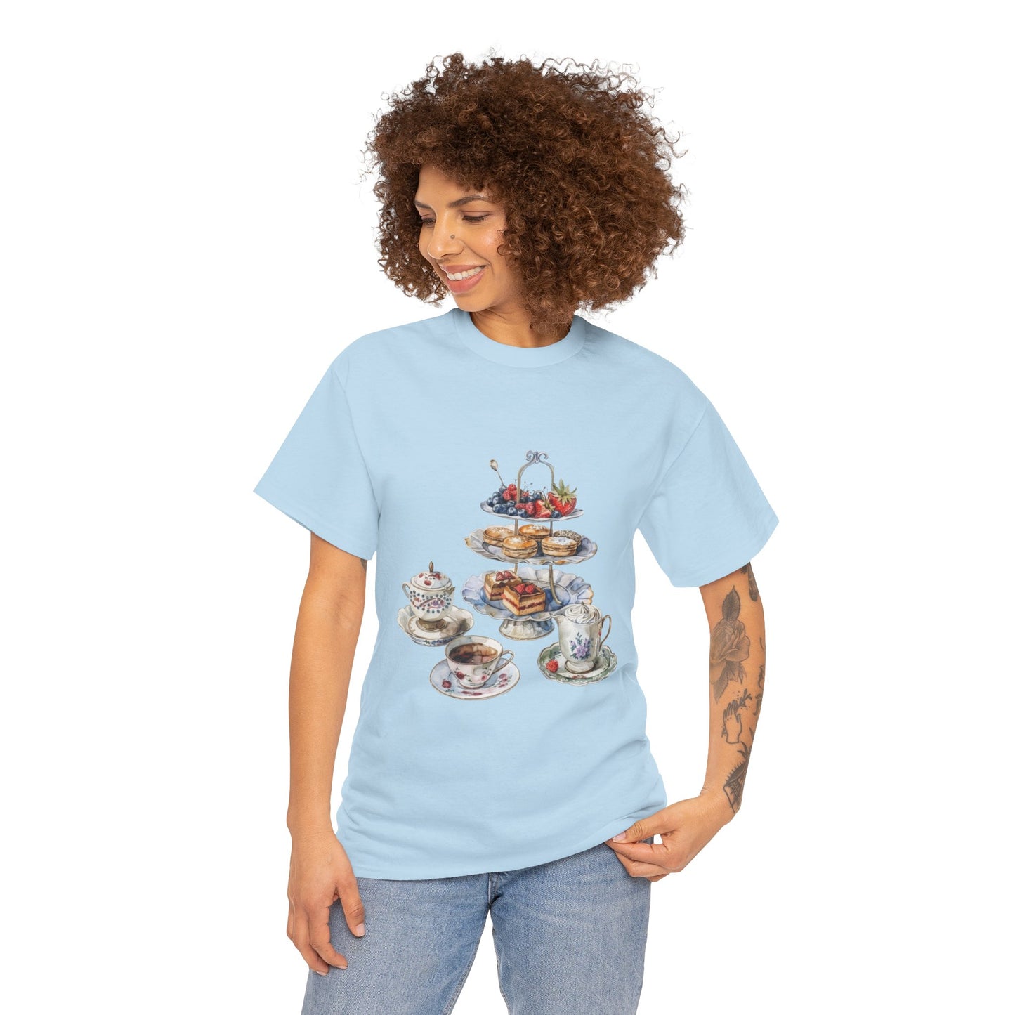 Unisex Heavy Cotton Tee - From Pies to Puddings - Classic British Dishes"