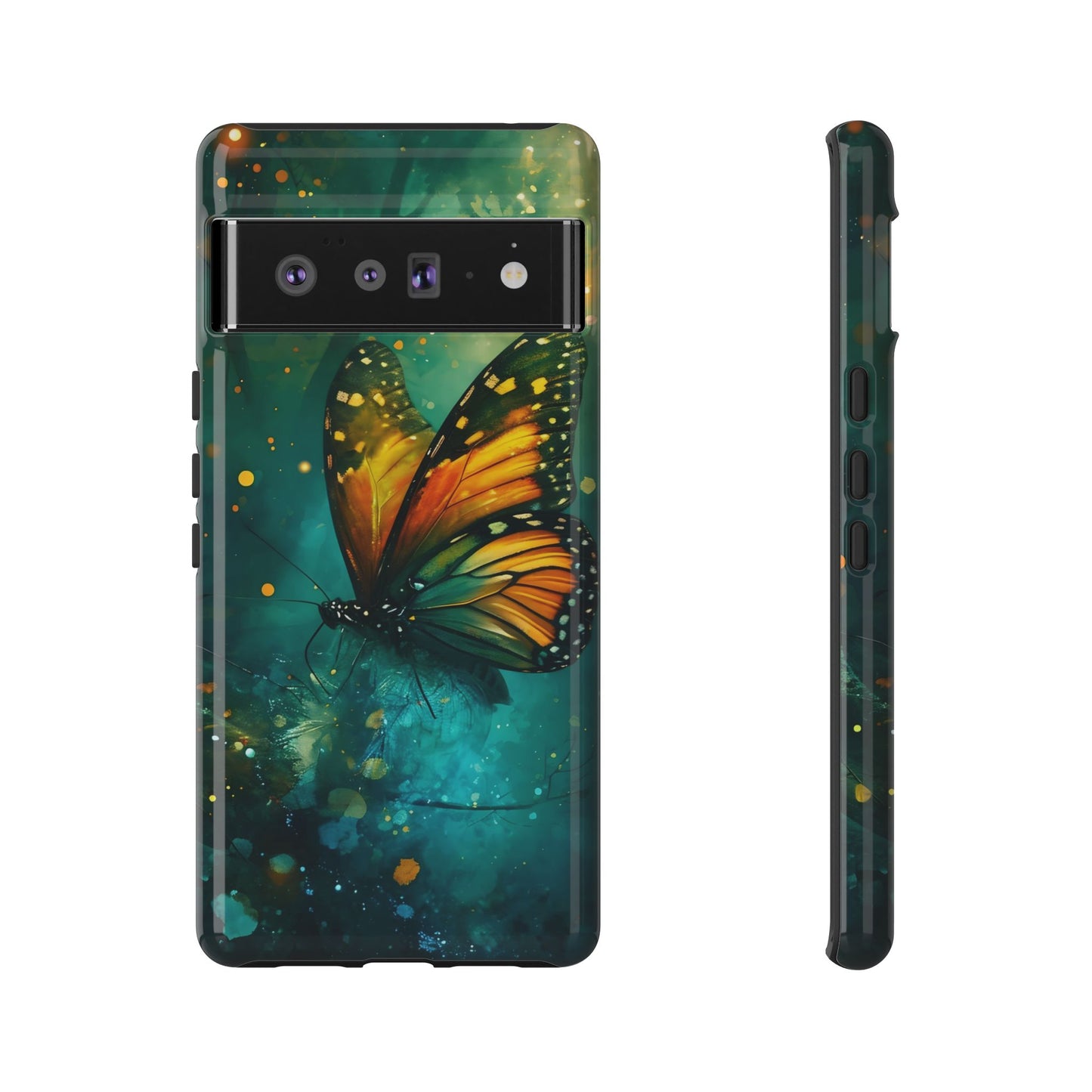 Colorful Butterfly Phone Case, Tough Cases for iPhone and Samsung, Cute Tech Accessories, Nature Lovers Gift, Vibrant Floral Design