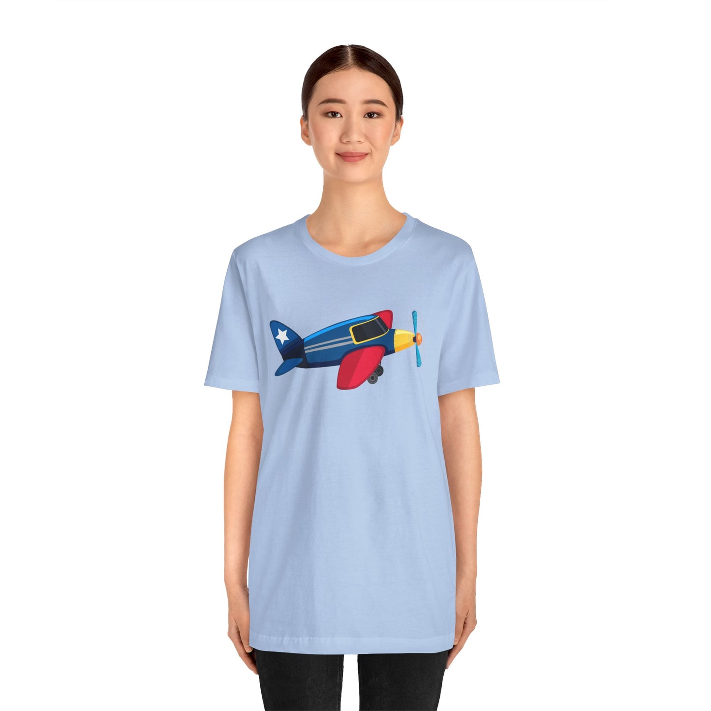 Unisex Jersey Short Sleeve Tee - Vintage Airplane Illustration - Retro Aviation Design