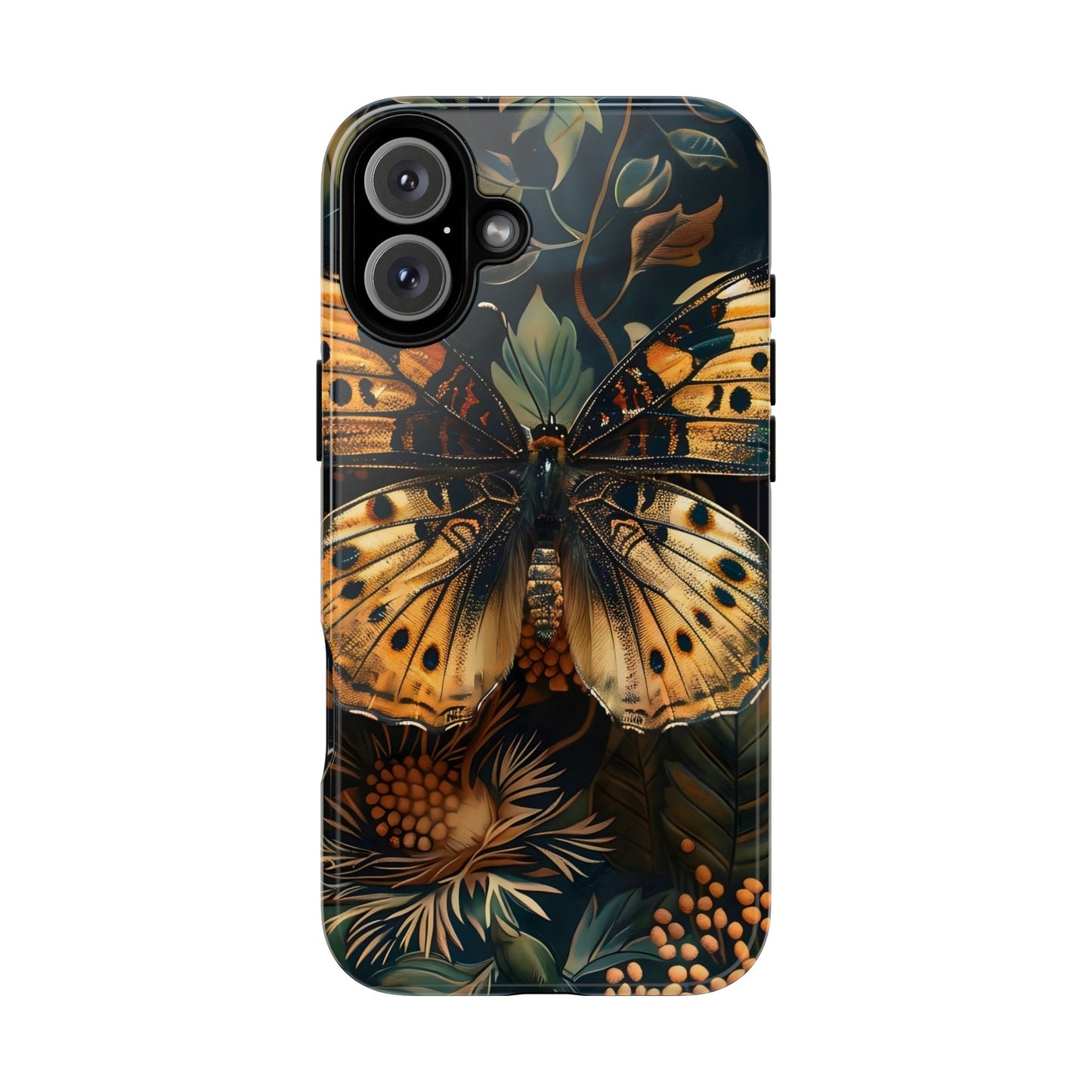 Butterfly Floral Phone Case, Tough Cases, Protective Cover, Unique Gift, Nature Lover, Art Print, Spring Decor
