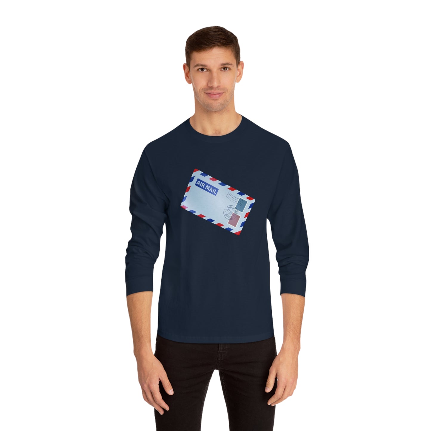 Unisex Classic Long Sleeve T-Shirt - Vintage British Air Mail - Classic Postal