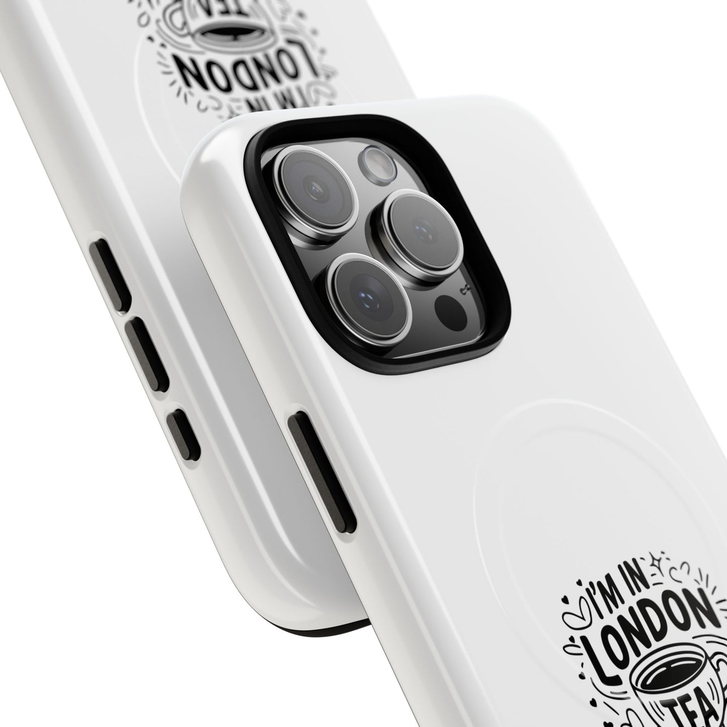 Magnetic Phone Case with London Tea Design, Tough Mobile Cover, Gift for Tea Lovers, Travel Accessory, Unique Phone Protector