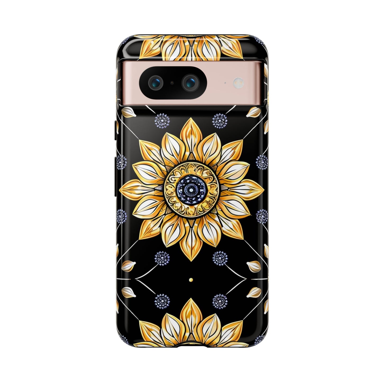 Floral Phone Case with Mandala Design, Tough Cases for iPhone & Samsung, Boho Style, Gift for Her, Unique Accessories