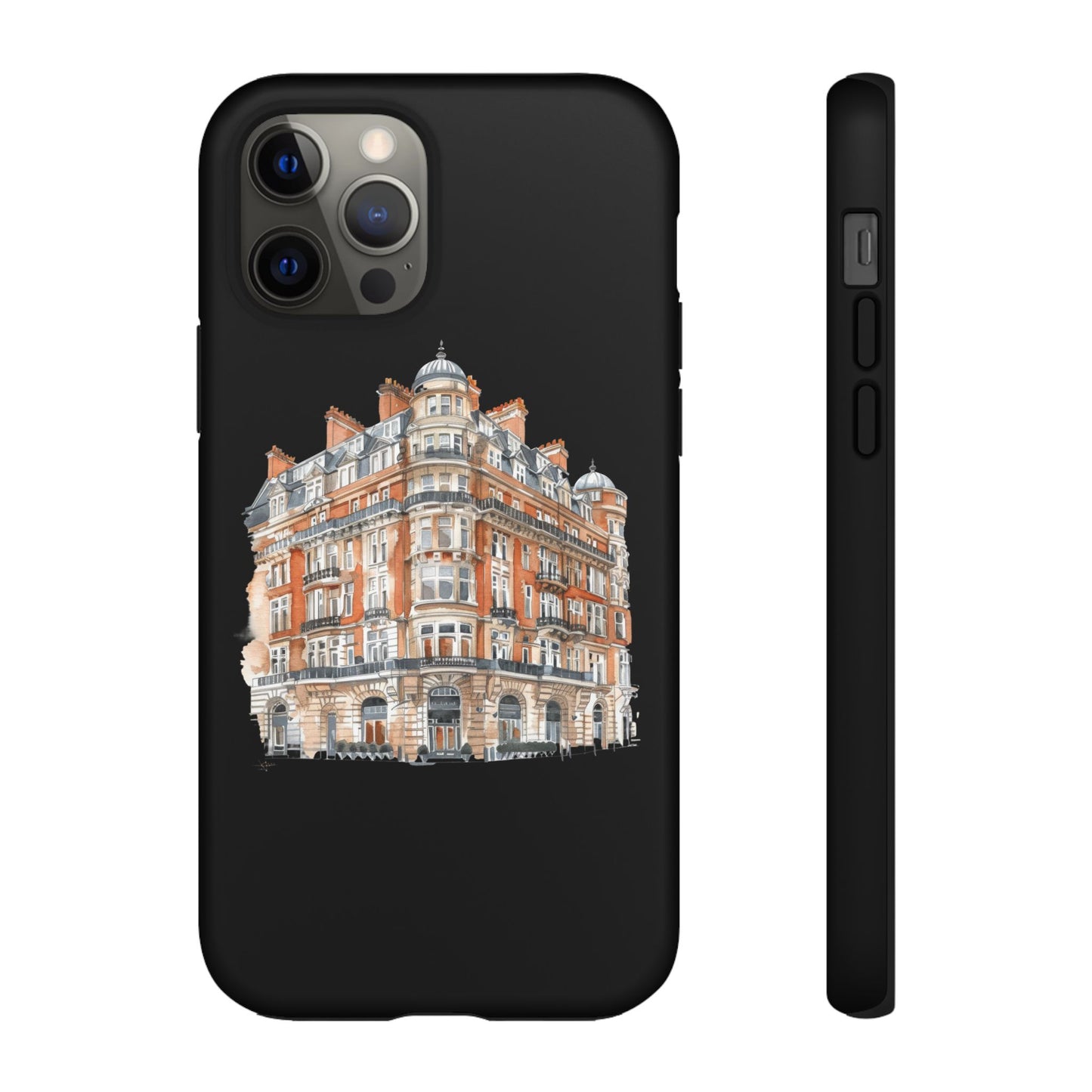 Cityscape Phone Case, Tough Phone Cover, Urban Art Case, Vintage Architecture Design, Gift for Travelers, Stylish Phone Accessory
