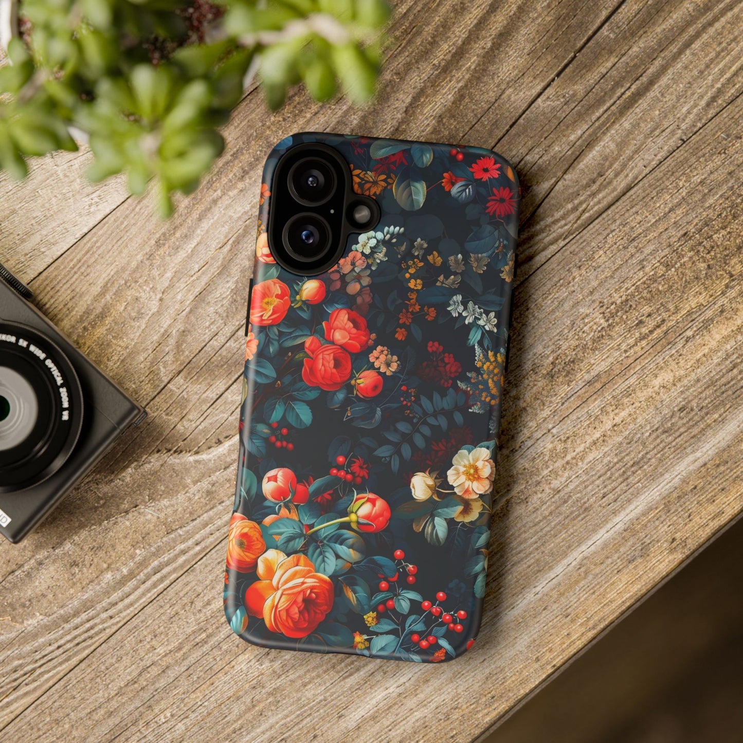 Floral Phone Case - Tough Cases, iPhone Protection, Elegant Floral Design, Gift for Her, Stylish Tech Accessory