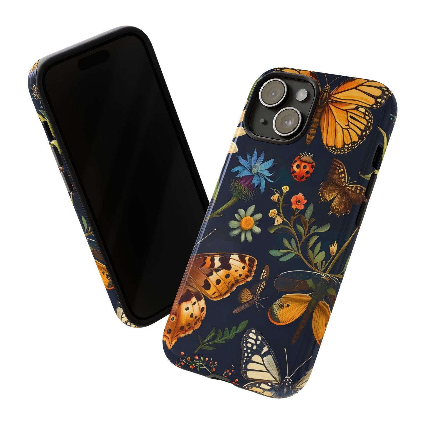 Nature-Inspired Phone Case | Floral Butterfly Design, Tough Phone Cover, Gift for Nature Lovers, Cute Butterfly Case, Home Decor