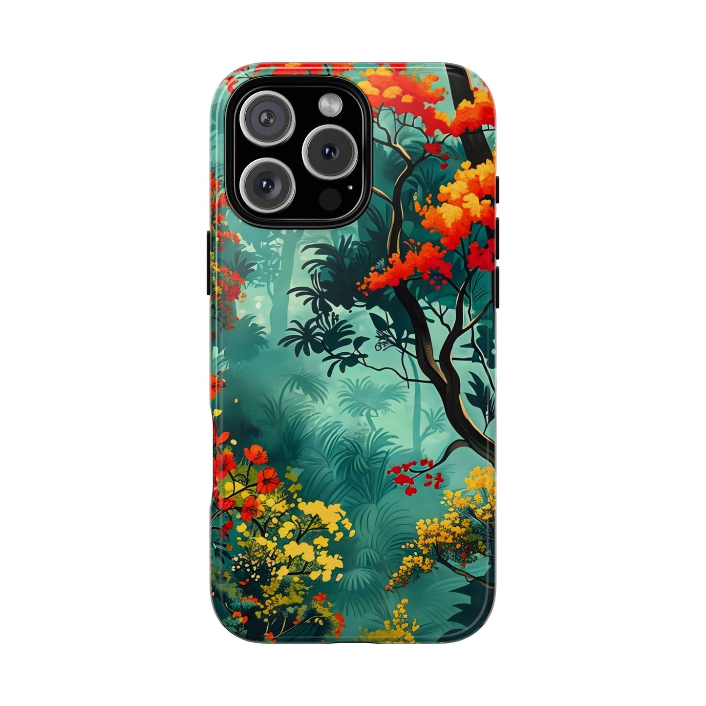 Tough Cases - Vibrant Forest Phone Case, Nature Lover Gift, Outdoor Adventure Accessory, Eco-Friendly Tech Cover, Floral Protection Skin