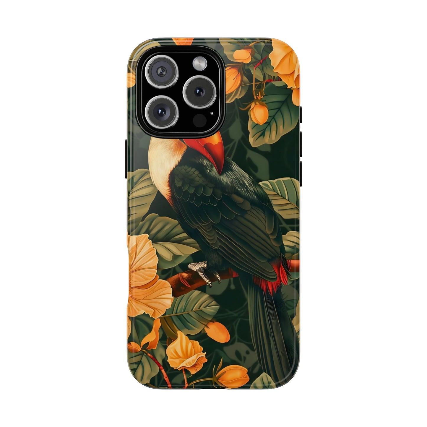 Tropical Toucan Phone Case, Exotic Bird Cover, Nature Lover Gift, Eco-Friendly Design, Customizable Tech Accessory