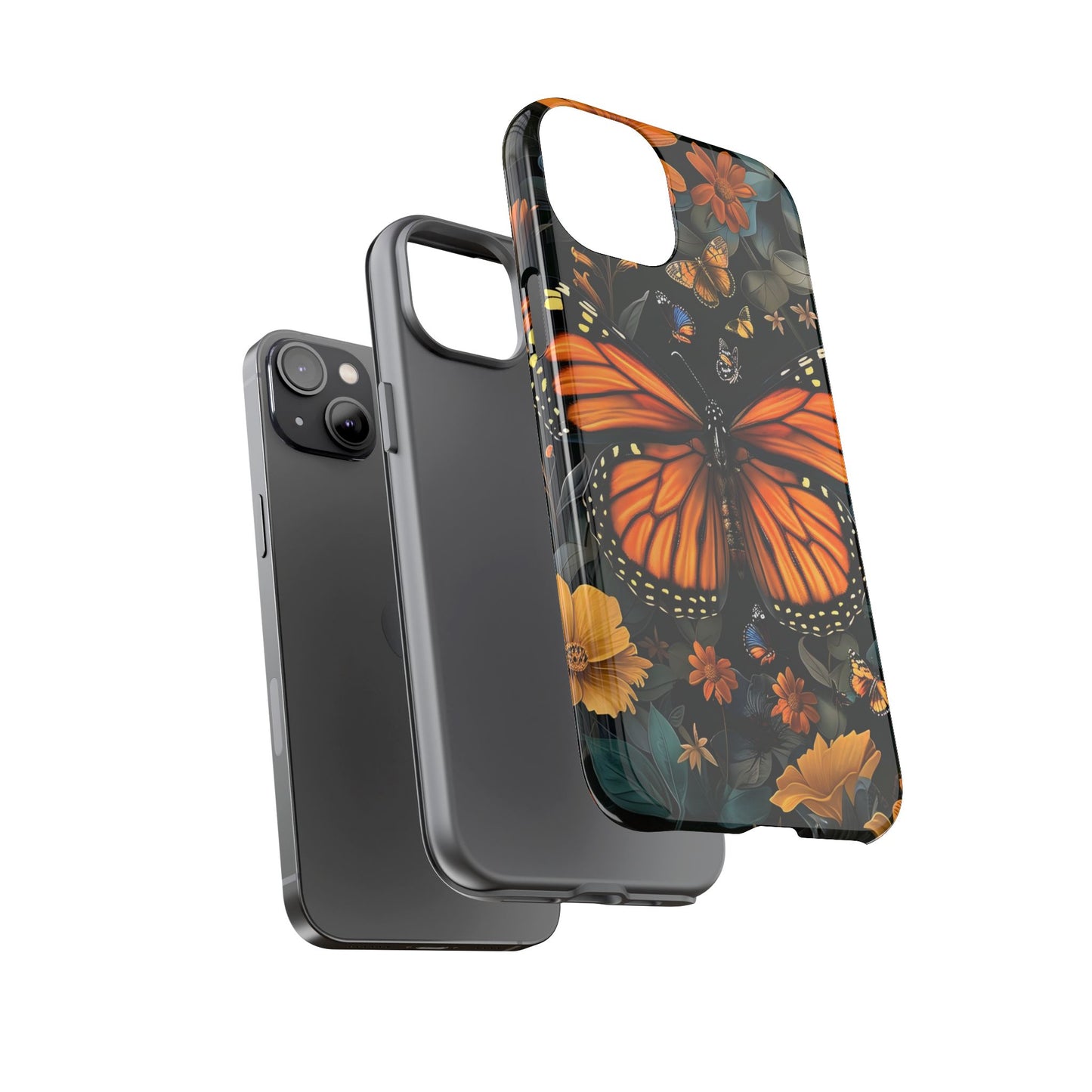 Monarch Butterfly Phone Case, Tough Cases, Nature Lover Gift, Floral Mobile Cover, Eco-Friendly Phone Accessory, Butterfly Design