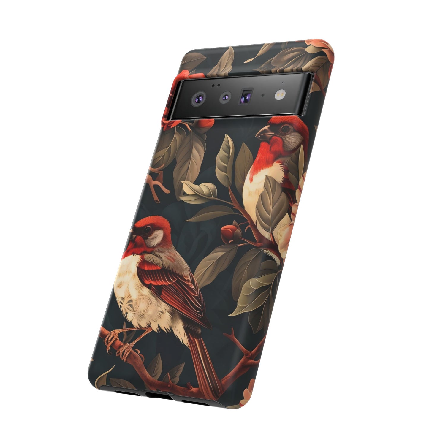 Elegant Bird Phone Case, Floral Tough Cases, Nature Lover Gift, Stylish Mobile Cover, Unique Phone Accessory