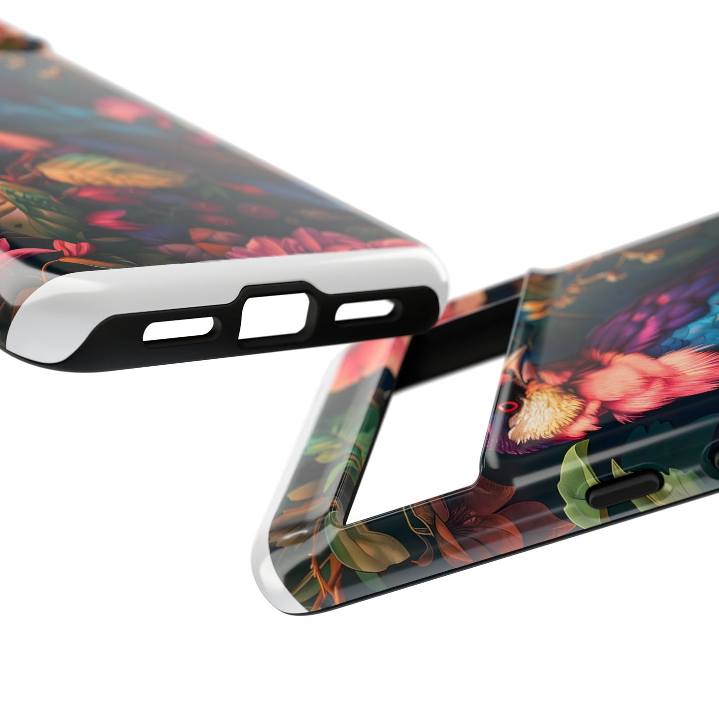 Tough Cases: Vibrant Tropical Bird Phone Case, Floral Smartphone Cover, Nature Lover Gift, Boho Phone Accessory, Cute Bird Case