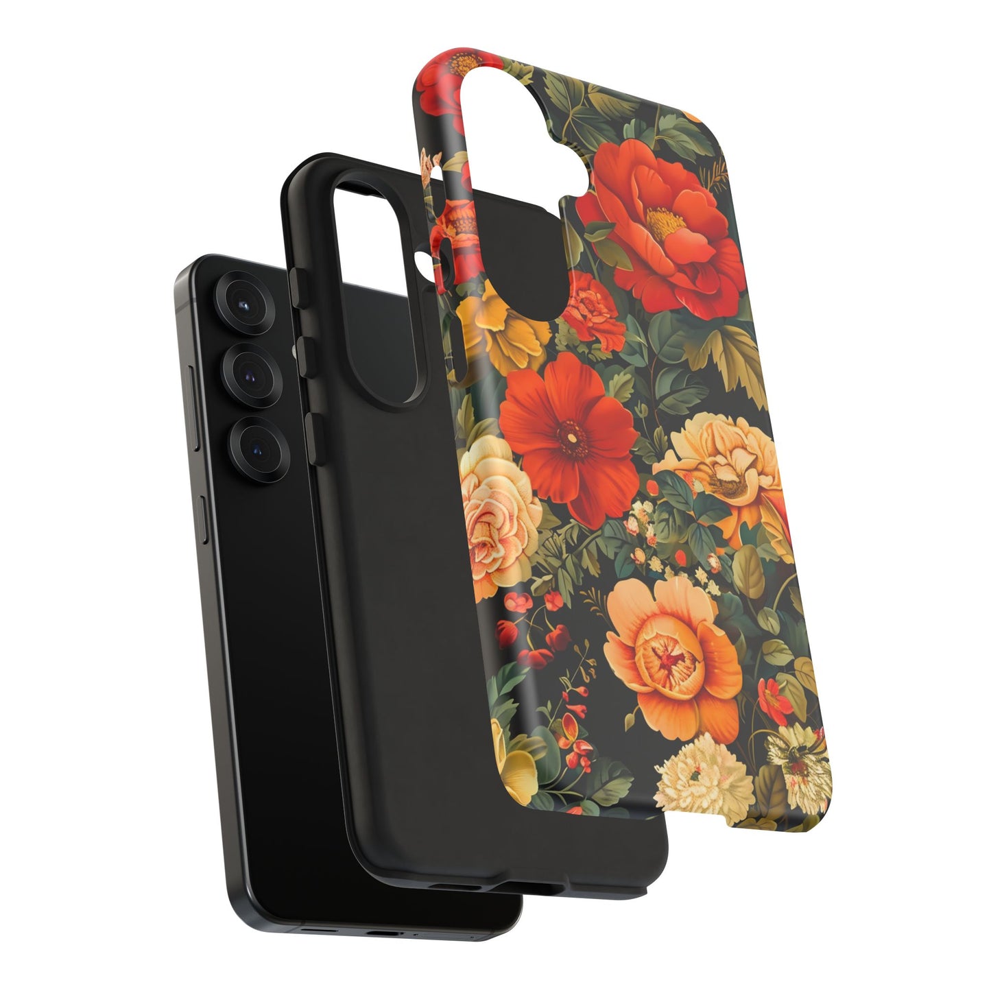 Floral Phone Case, Tough Cases, Decorative Tech Accessories, Gift for Her, Nature Lover Gift, Boho Style Case, Spring Floral Cover