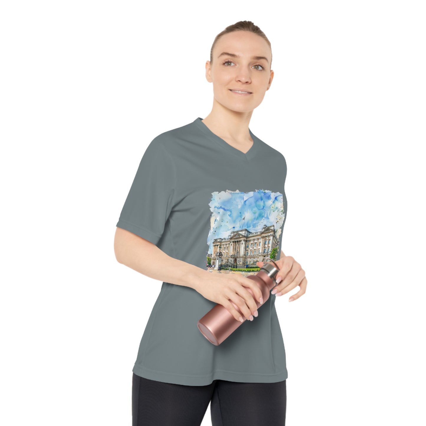 Women's Performance V-Neck T-Shirt - British Nature - Scenic Landscapes and Natural Beauty