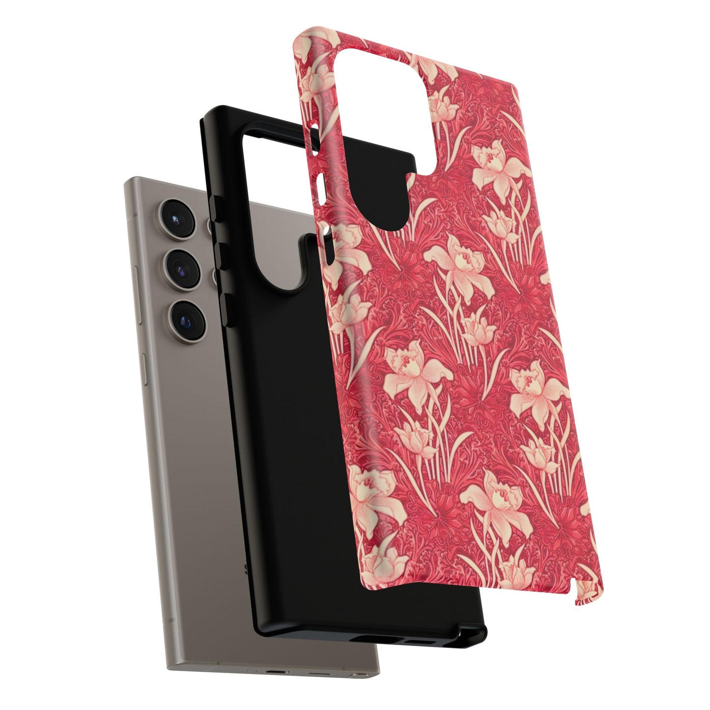 Floral Tough Phone Case - Durable, Stylish Accessory, Perfect Gift for Her, Floral Pattern, Customizable, Ideal for Daily Use