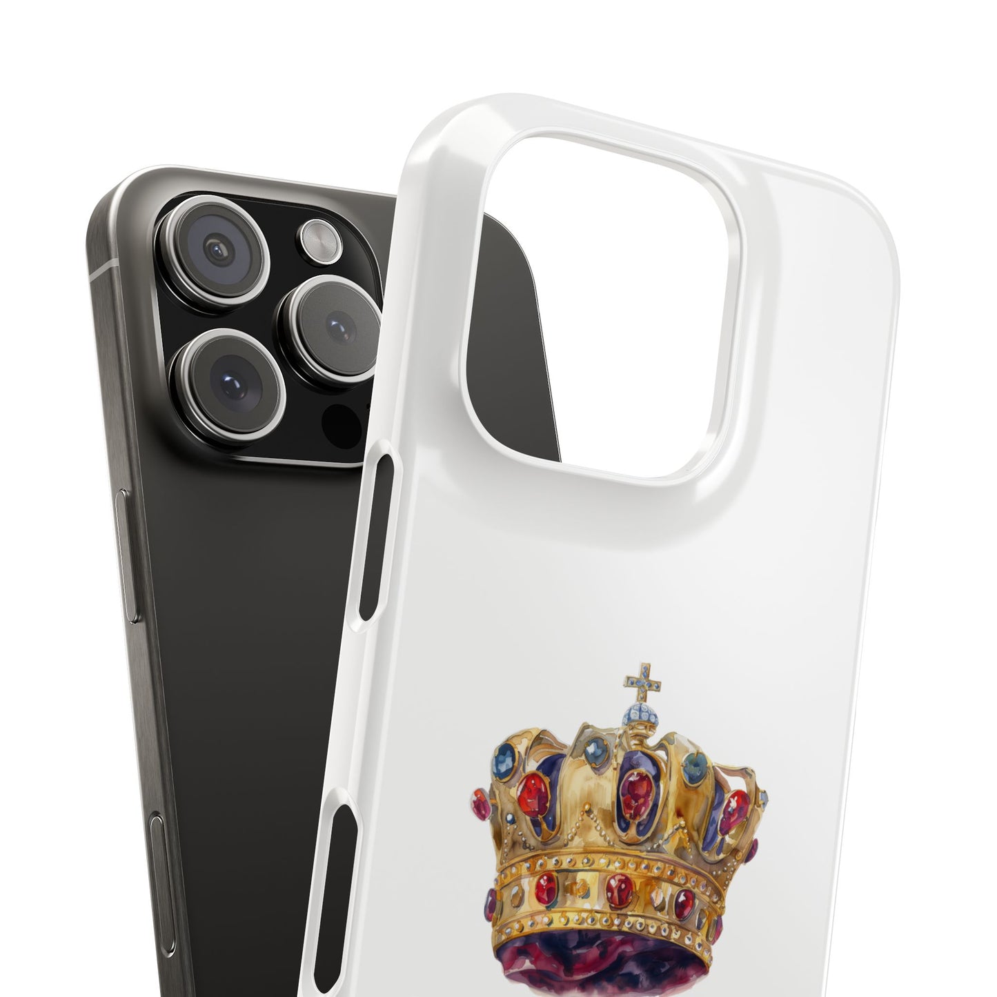 Royal Crown Slim Phone Cases | Elegant Phone Cover, Gifts for Her, Phone Accessories, Holiday Gift, Unique Design