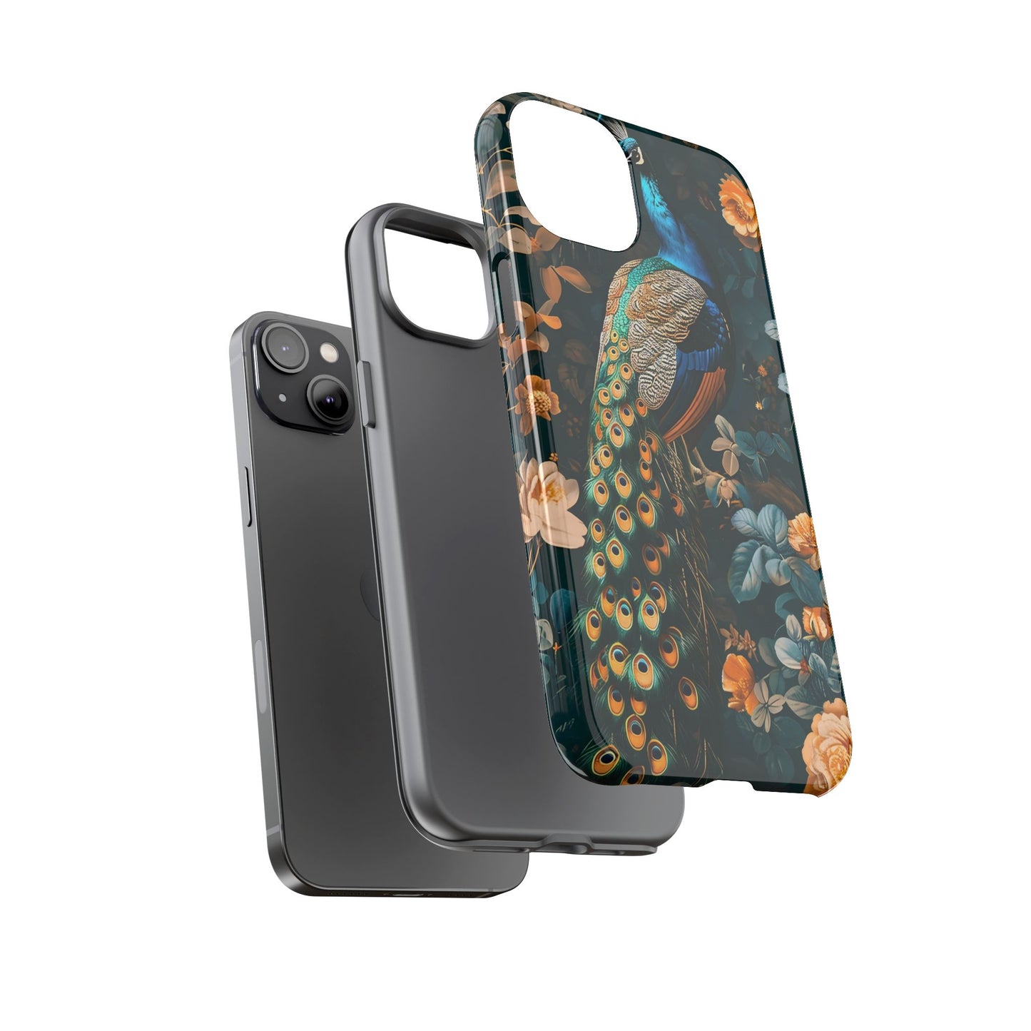 Peacock Phone Case - Elegant Floral Design, Tough Case for Protection, Unique Gift for Nature Lovers, Stylish Accessory, Eco-Friendly