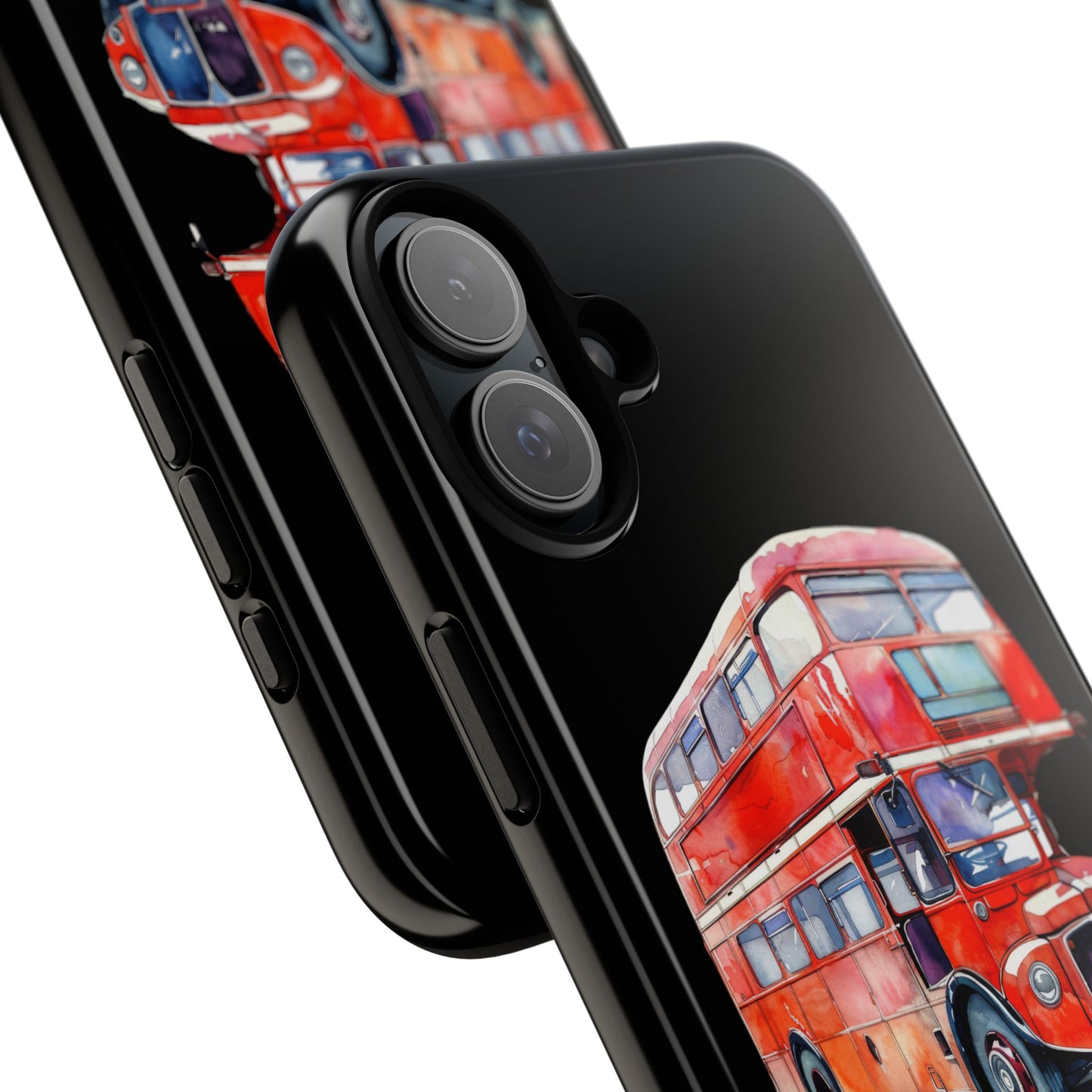 London Bus Phone Case, Tough iPhone Cover, Unique Gift for Travelers, Vintage Style Accessories, Holiday Present Idea