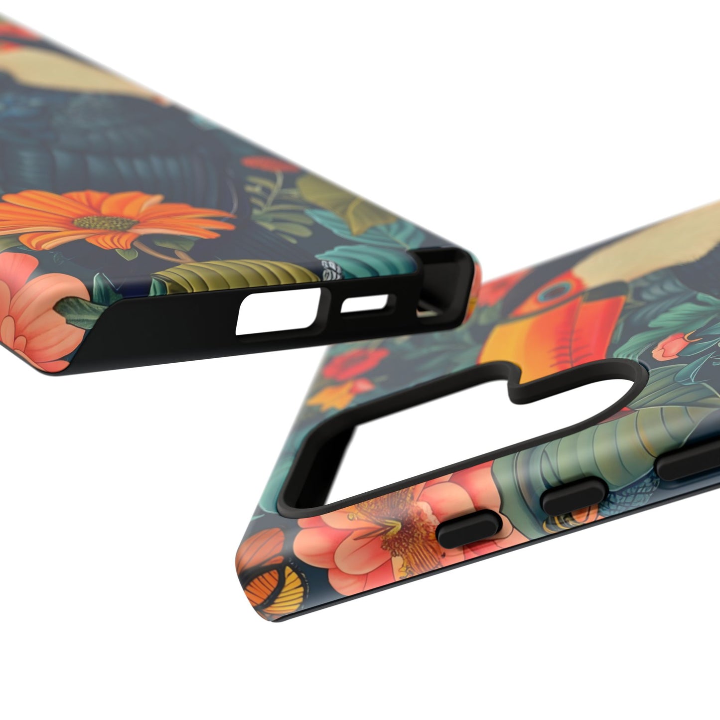 Tropical Toucan Phone Case - Cute Animal Design, Nature Lover Gift, Floral Pattern, Bird Lover Accessory, Summer Vibes