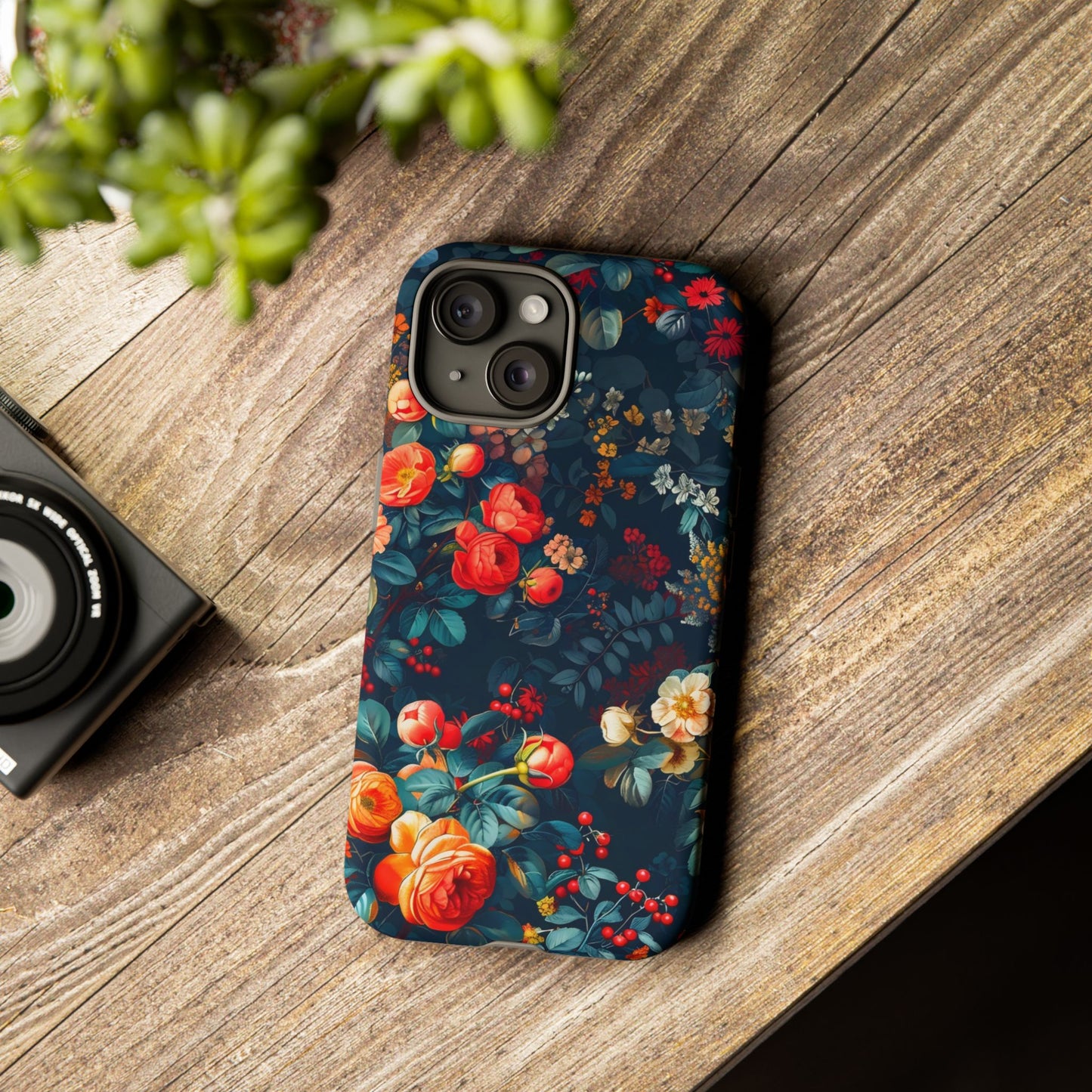 Floral Phone Case - Tough Cases, iPhone Protection, Elegant Floral Design, Gift for Her, Stylish Tech Accessory