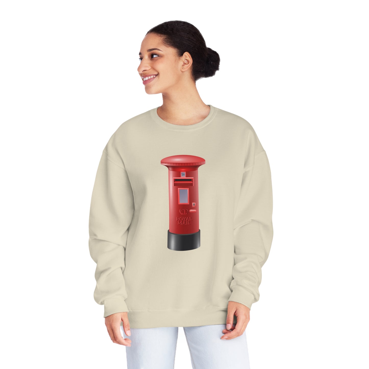 Unisex NuBlend® Crewneck Sweatshirt - Classic UK Royal Mailbox Design - British Postbox Icon