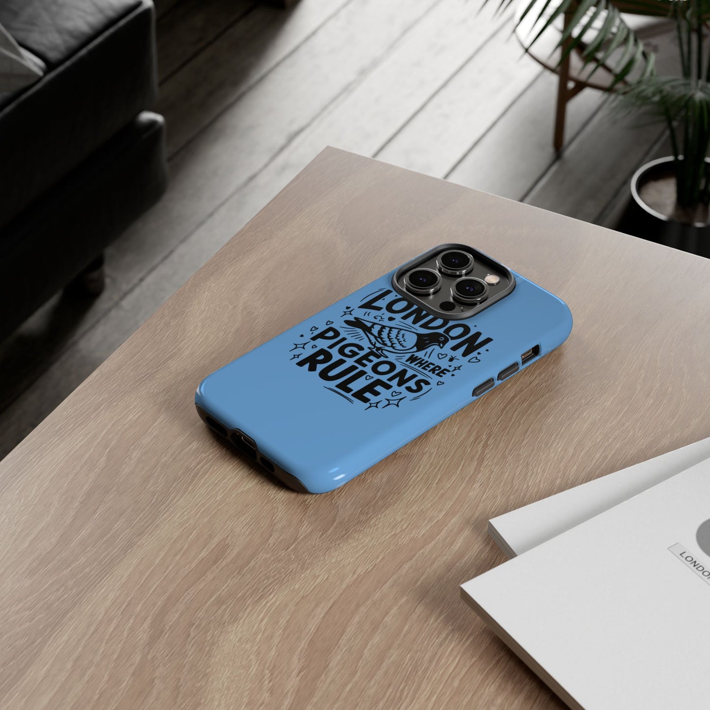 London Pigeon Phone Case, Urban Art Accessory, Tough Phone Cover, Gift for Bird Lovers, London Souvenir, Unique Cell Phone Case