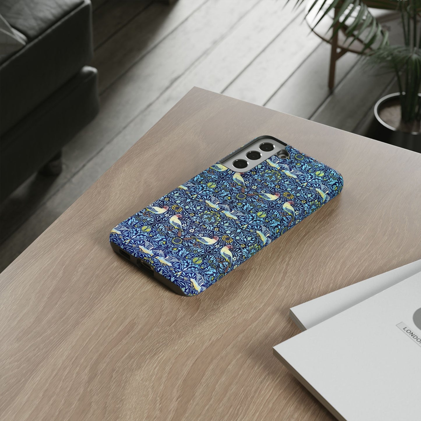 Bird and Floral Pattern Phone Case, Tough Cases, Gift for Nature Lovers, Eco-friendly, Custom Phone Accessories, All-Occasion