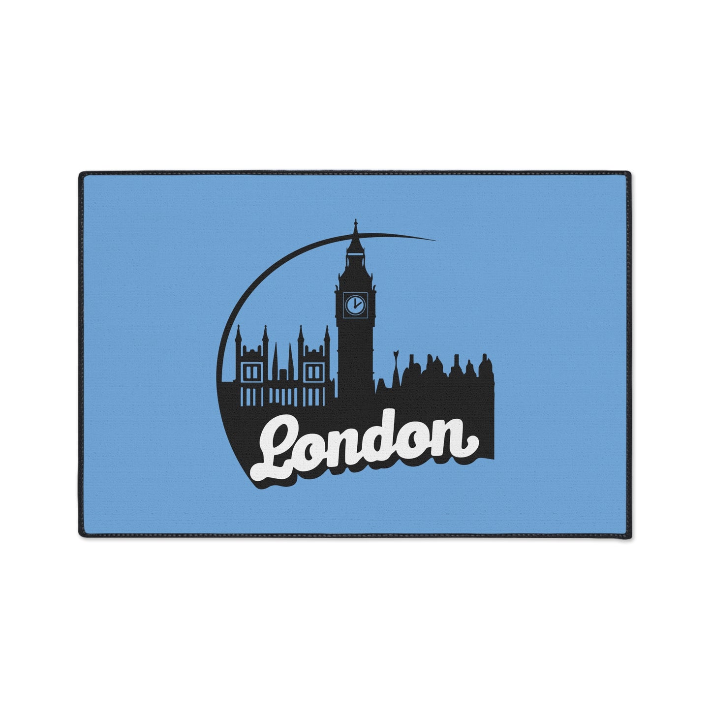 London Skyline Heavy Duty Floor Mat, Home Decor, Rug, Kitchen Mat, Entryway Welcome Mat, Gift for Travelers
