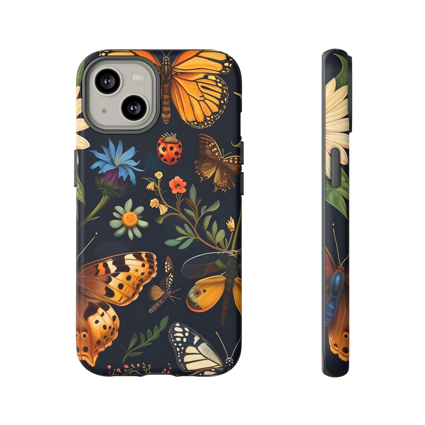 Nature-Inspired Phone Case | Floral Butterfly Design, Tough Phone Cover, Gift for Nature Lovers, Cute Butterfly Case, Home Decor