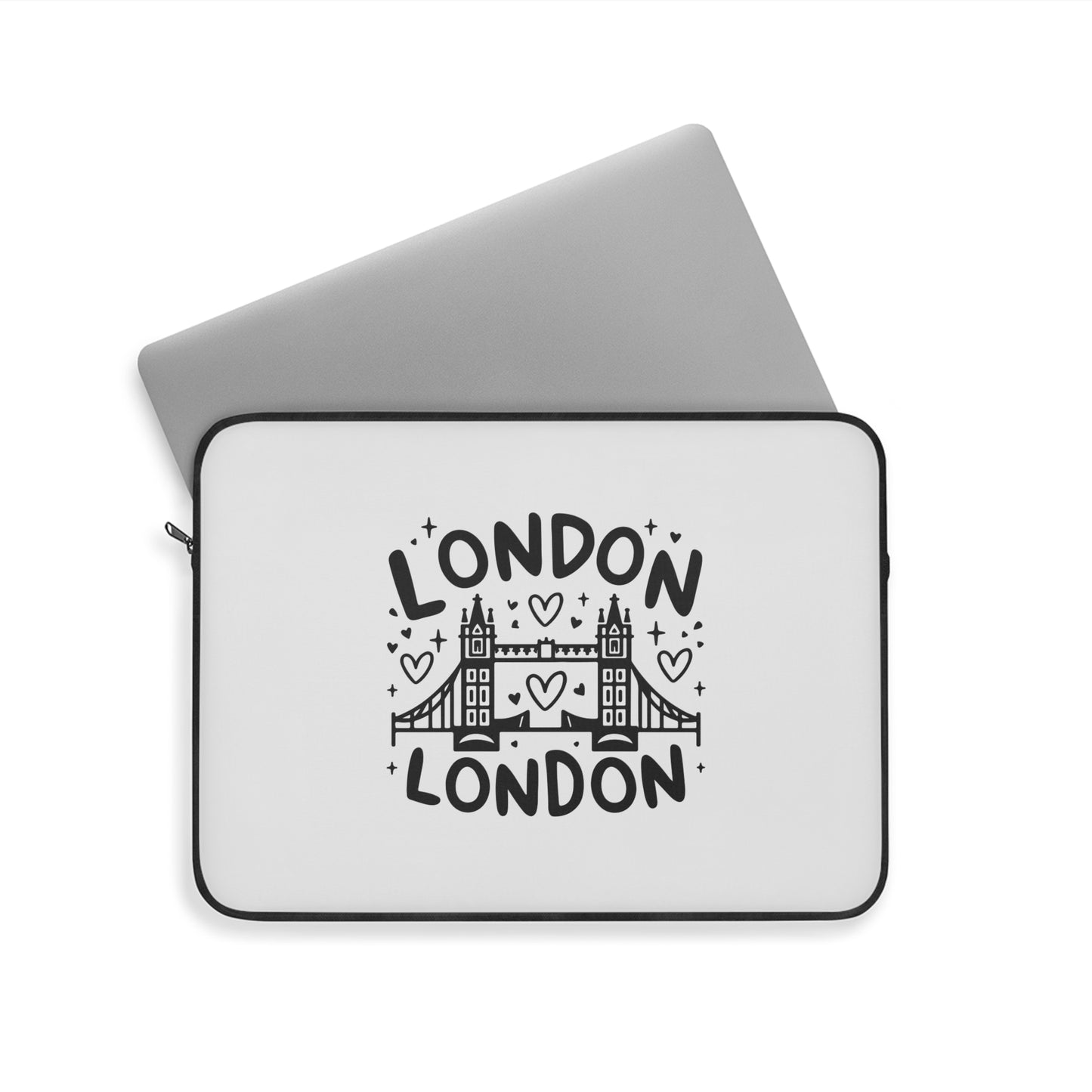London Laptop Sleeve, Travel Accessory, Laptop Case, Gift for Him or Her, Stylish Tech Organizer