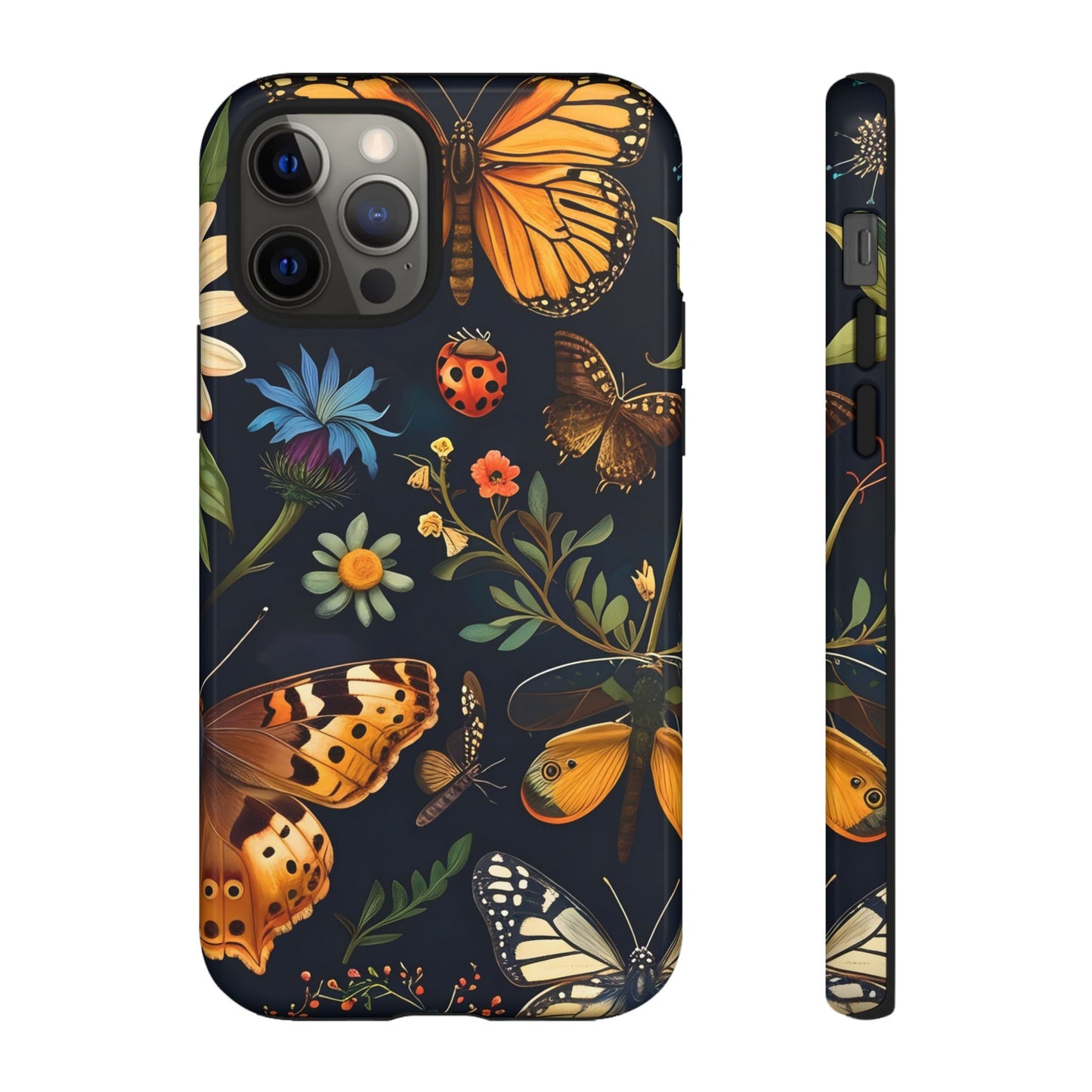 Nature-Inspired Phone Case | Floral Butterfly Design, Tough Phone Cover, Gift for Nature Lovers, Cute Butterfly Case, Home Decor