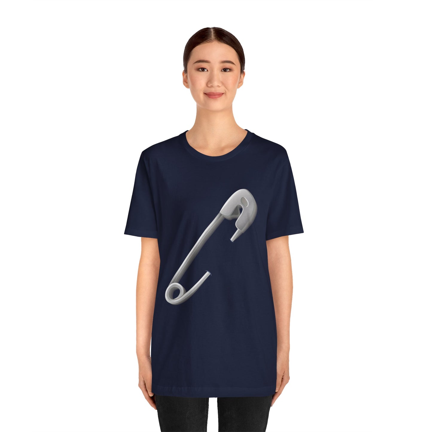 Unisex Jersey Short Sleeve Tee - Minimalist Safety Pin Design