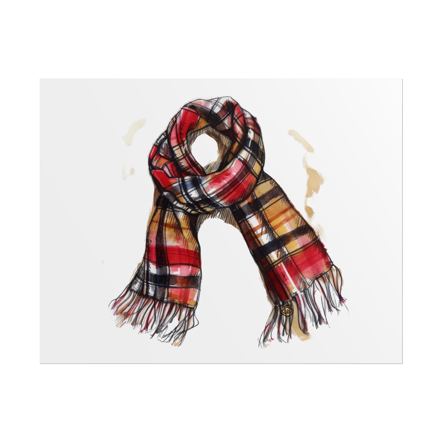 Cozy Scarf Wall Art - Fall Decor for Home, Rustic Style, Gift for Her, Cozy Vibes, Autumn Aesthetic
