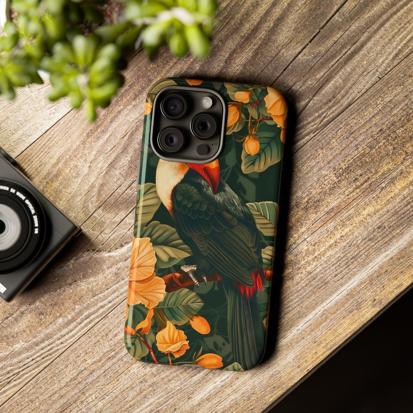 Tropical Toucan Phone Case, Exotic Bird Cover, Nature Lover Gift, Eco-Friendly Design, Customizable Tech Accessory