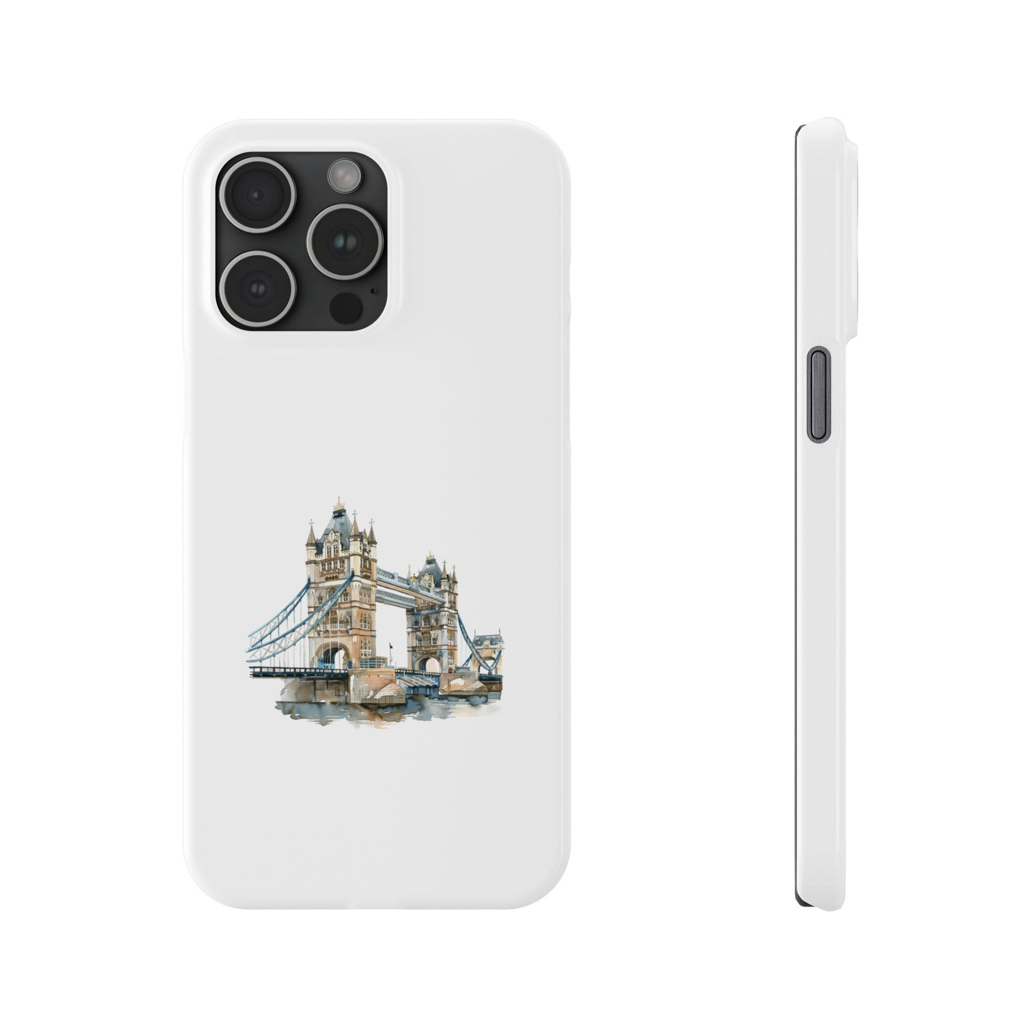London Bridge Slim Phone Case, Protective Mobile Cover, Stylish Smartphone Accessory, Gift for Travelers, Unique Art Case