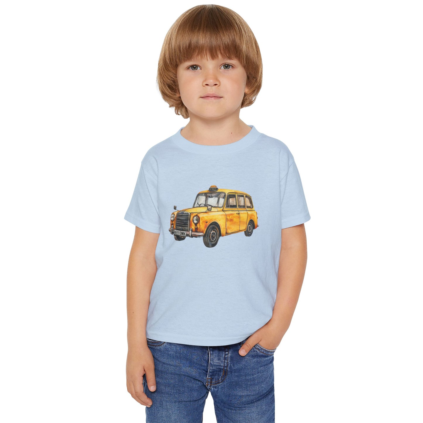 Adorable Yellow Taxi Toddler T-Shirt - Perfect for Little Adventurers