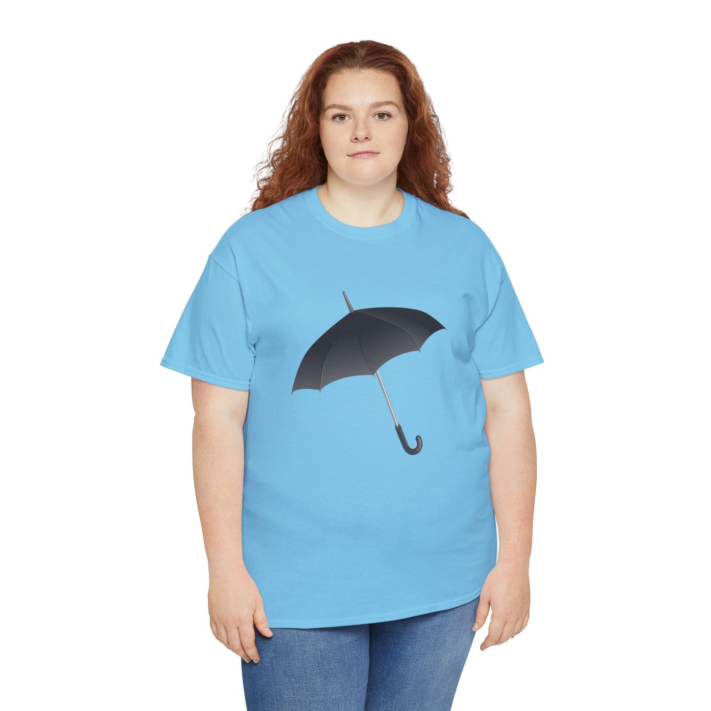 Unisex Heavy Cotton Tee - Regal Royal Umbrella - Elegant and Majestic