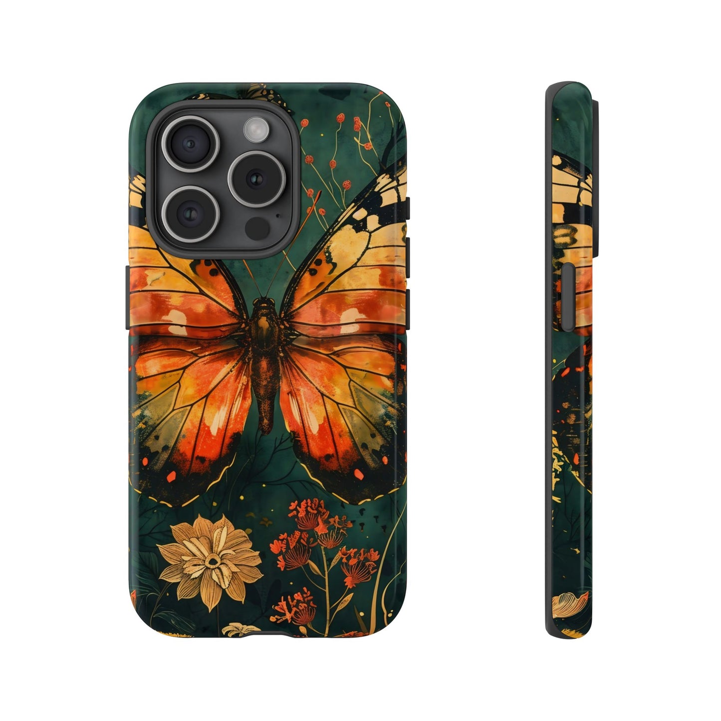 Butterfly Phone Case – Tough Cases for Nature Lovers, Floral Design, Butterfly Art, Unique Gift, Eco-Friendly Protection