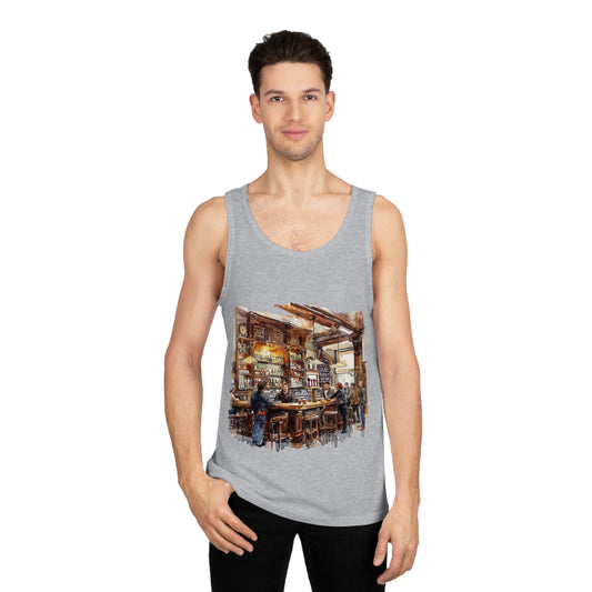 Unisex Softstyle™ Tank Top - British Pub - Warmth & Charm