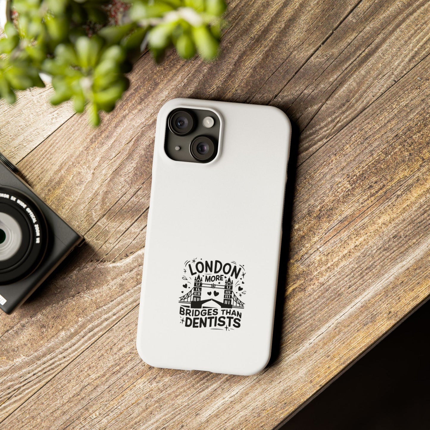 London-Themed Phone Case | Slim Phone Cases, Travel Accessories, Gift for London Lovers, Unique Phone Cover, Fun Design, Typography Art