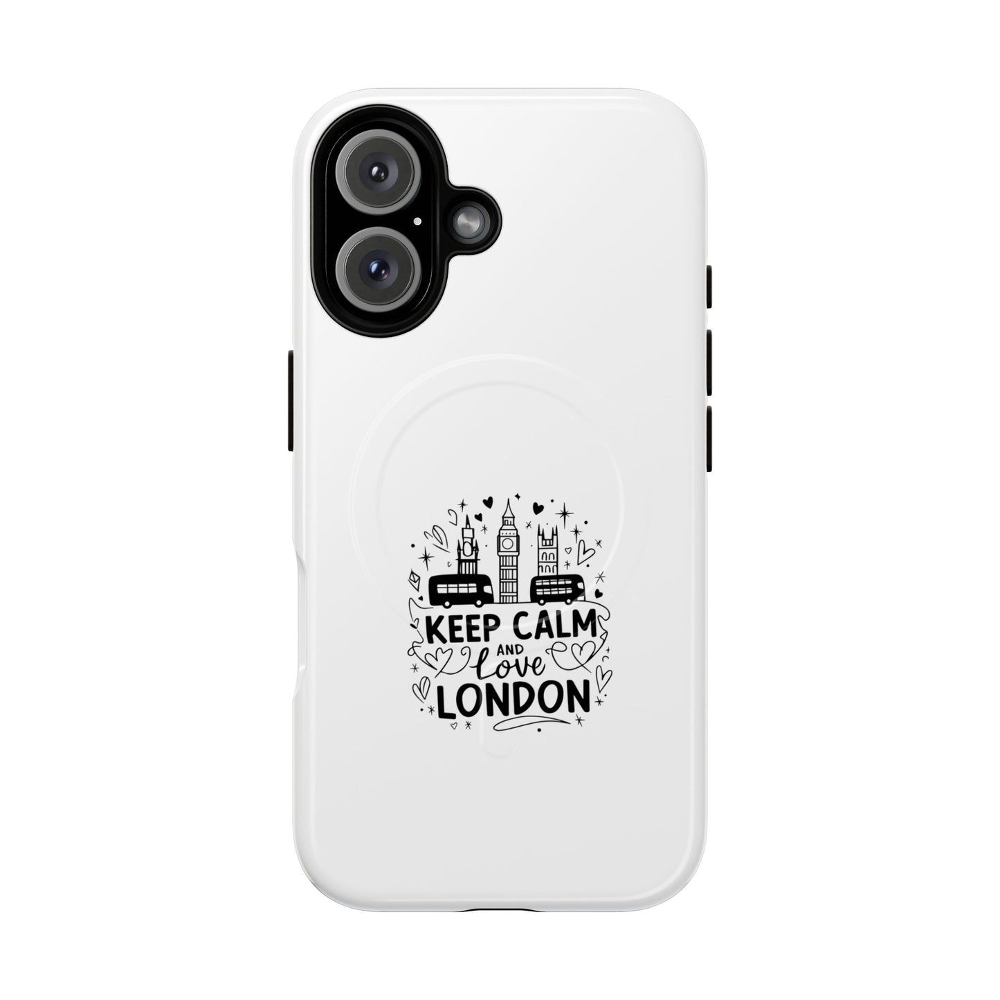 London Love Tough Magnetic Phone Case, Keep Calm Case, Personalized Gift for Travelers, Phone Accessory, Unique Phone Cover