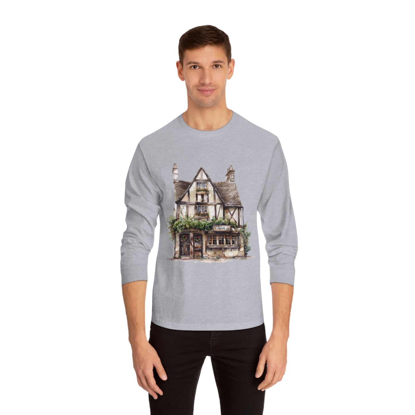 Unisex Classic Long Sleeve T-Shirt - British Historic House - Classic Architectural Elegance