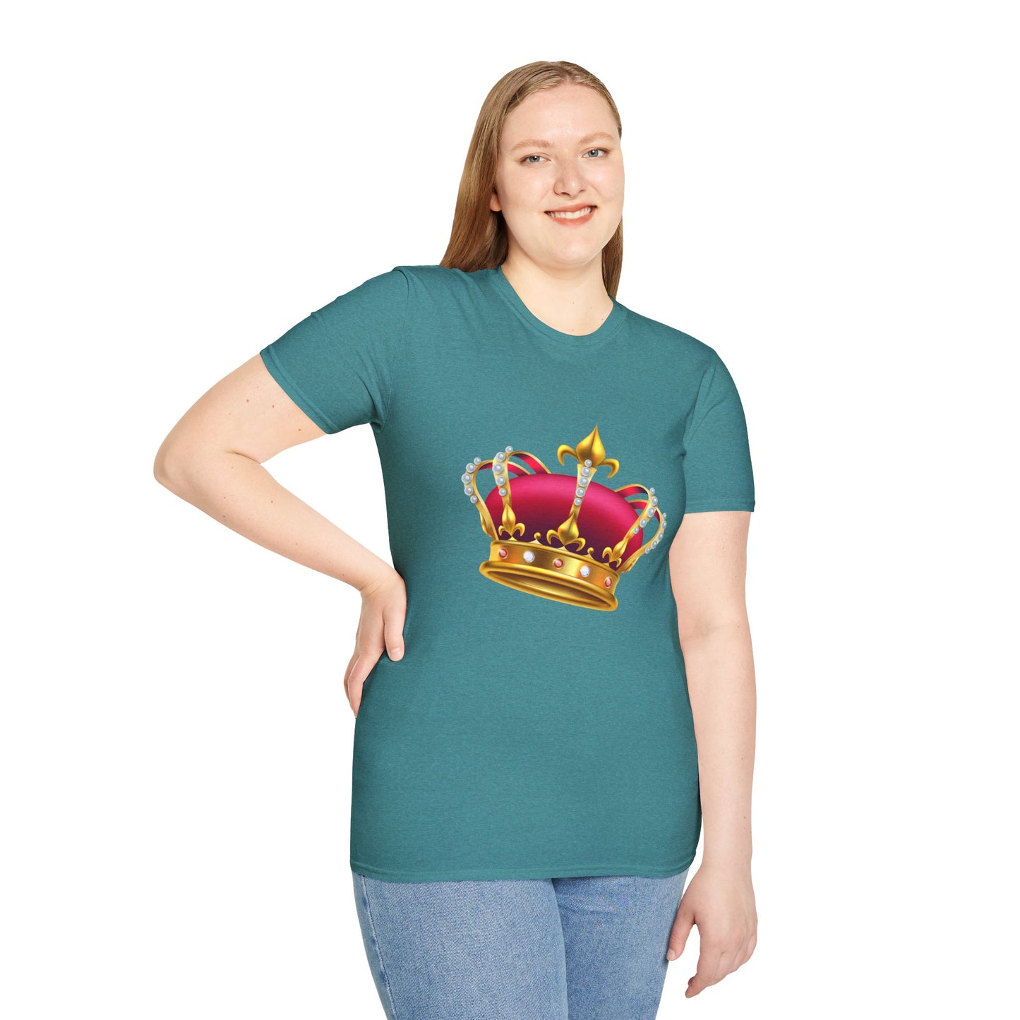 Unisex Softstyle T-Shirt - British Royal Crown Design - Iconic Symbol of Monarchy
