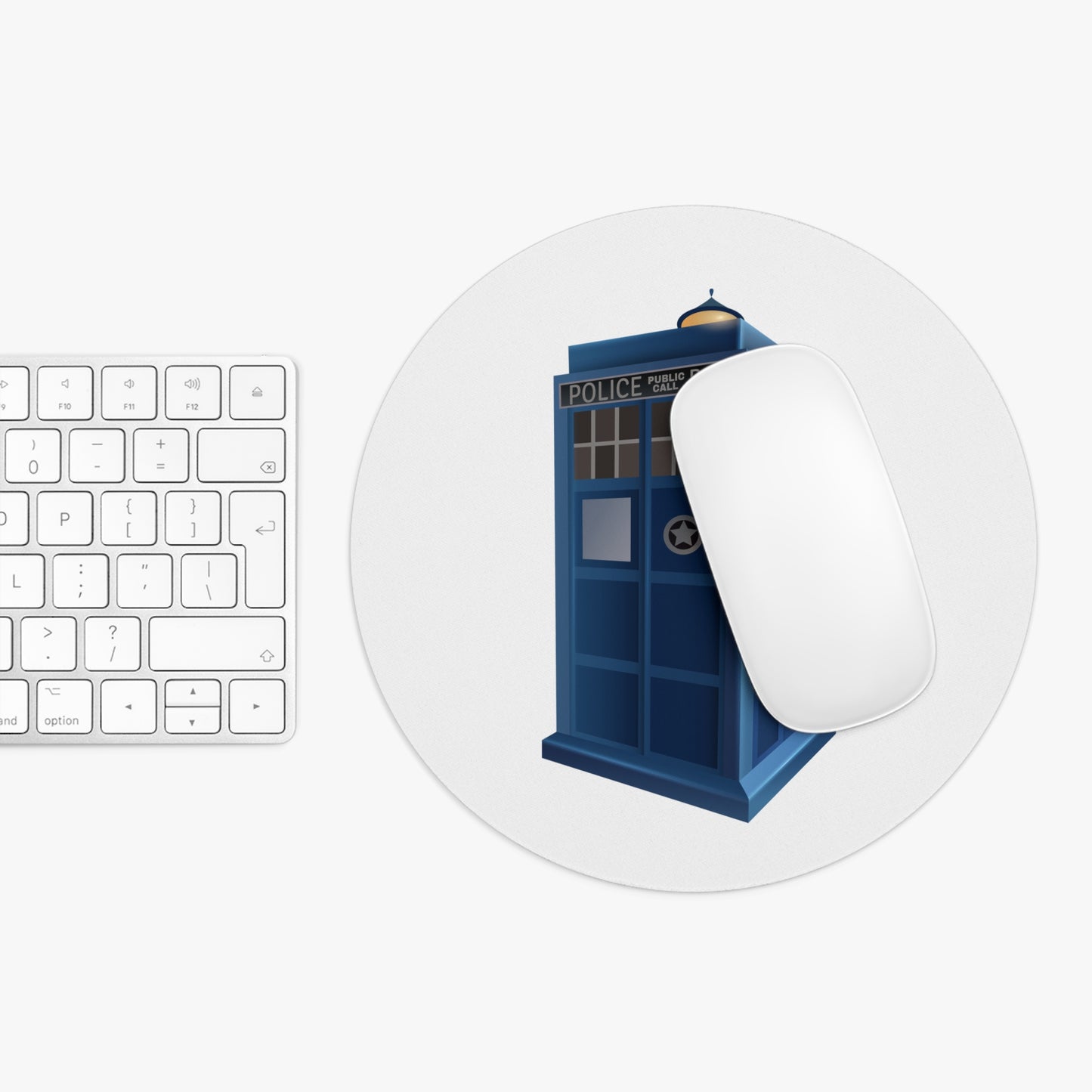 Doctor Who Police Box Mouse Pad - Geeky Desk Accessory, Sci-Fi Fan Gift, Gaming Mousemat, Office Decor, Unique Gift Idea