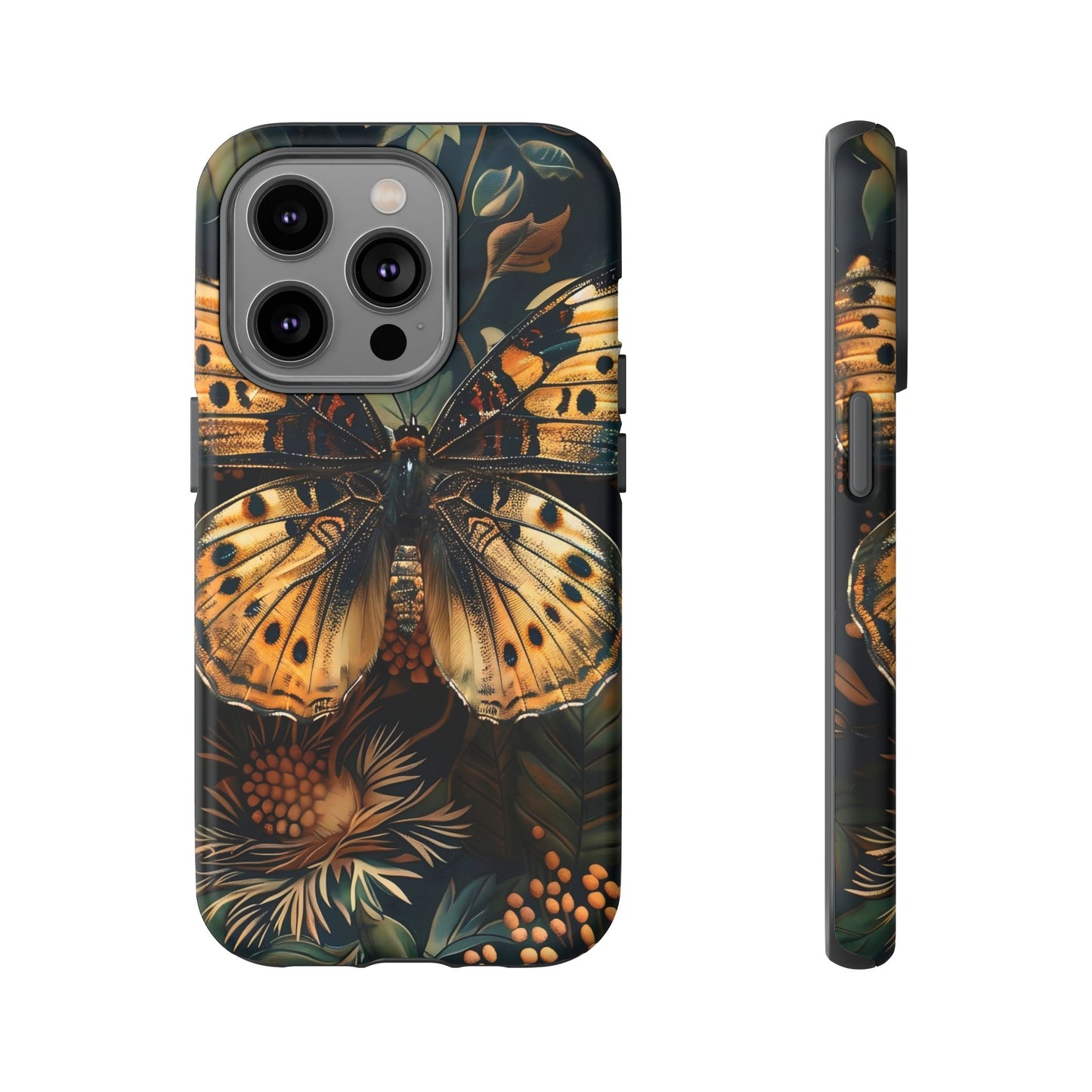 Butterfly Floral Phone Case, Tough Cases, Protective Cover, Unique Gift, Nature Lover, Art Print, Spring Decor