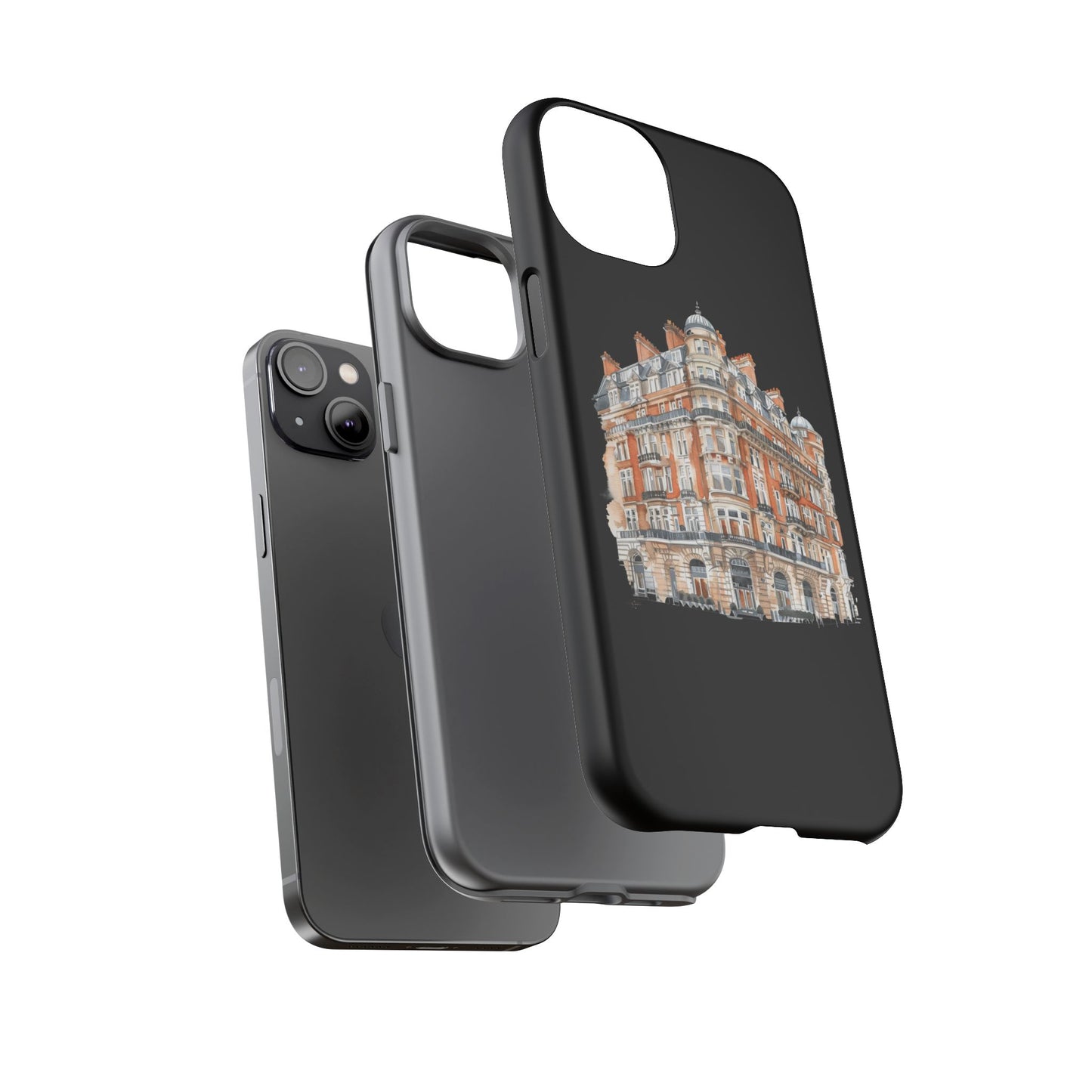Cityscape Phone Case, Tough Phone Cover, Urban Art Case, Vintage Architecture Design, Gift for Travelers, Stylish Phone Accessory