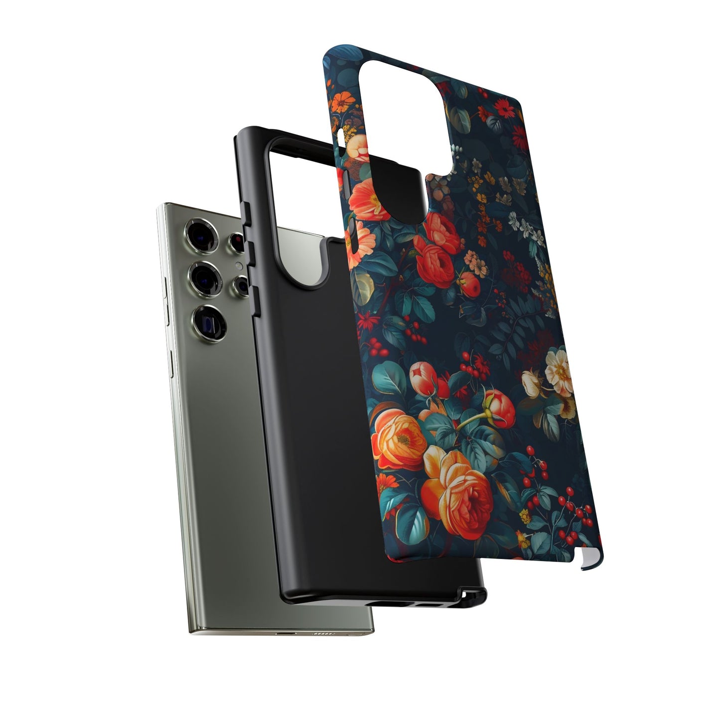 Floral Phone Case - Tough Cases, iPhone Protection, Elegant Floral Design, Gift for Her, Stylish Tech Accessory