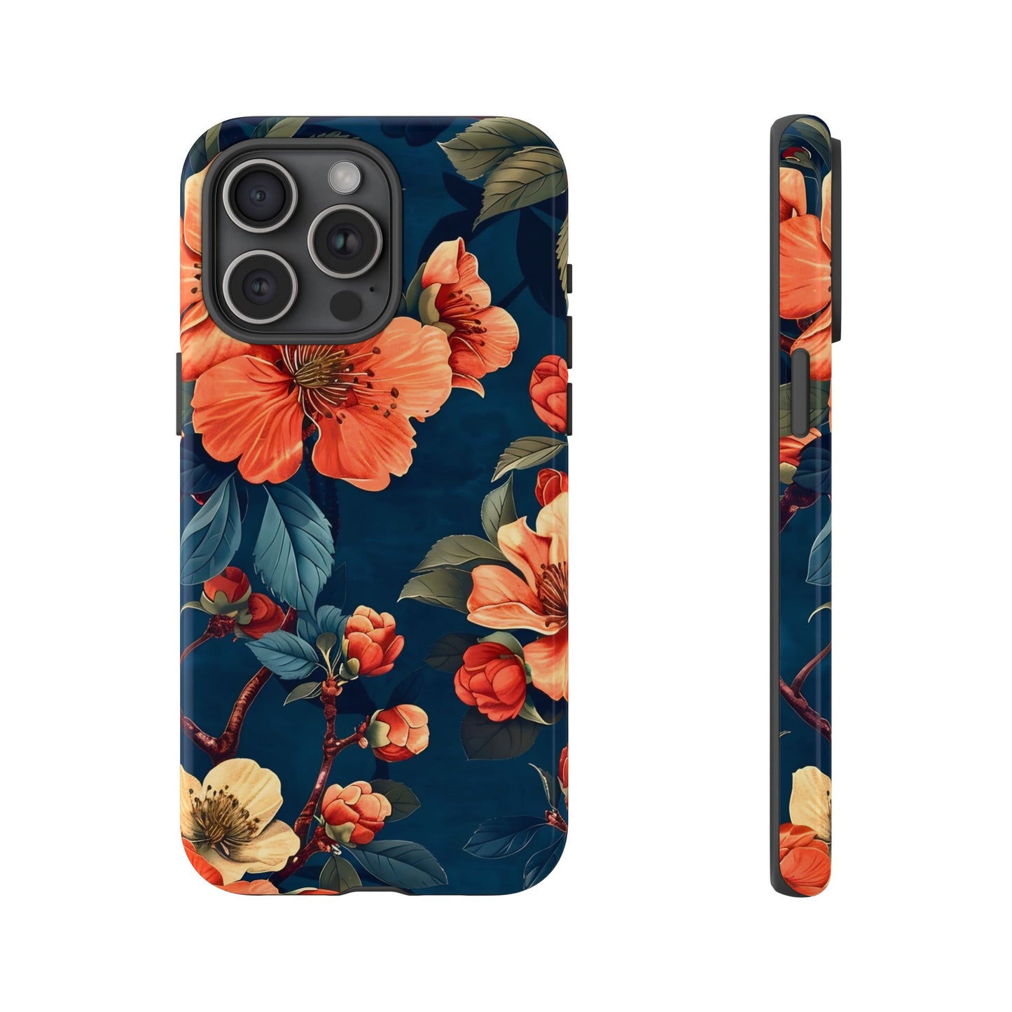 Floral iPhone Case, Tough Cases, Flower Phone Protector, Floral Design, Spring Gift, Phone Cover