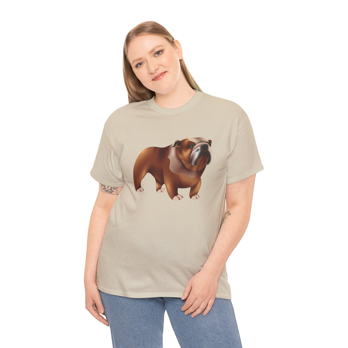Unisex Heavy Cotton Tee - Adorable British Dog